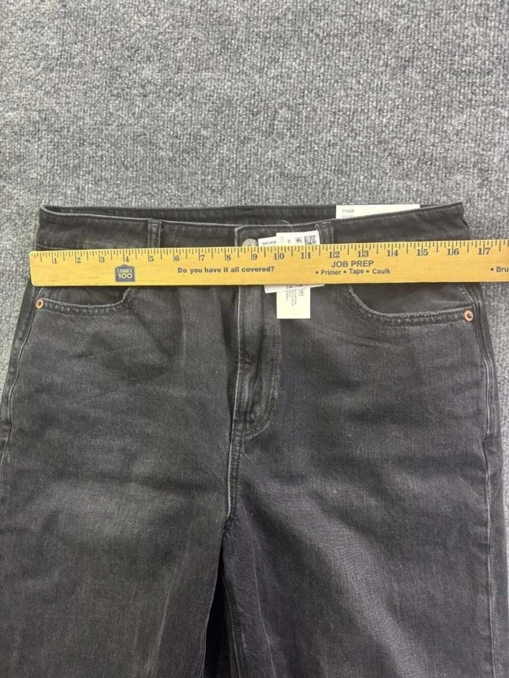 American Eagle Mom Jeans Womens 10 Black High Rise Distressed Strigid‎ 30x28.5